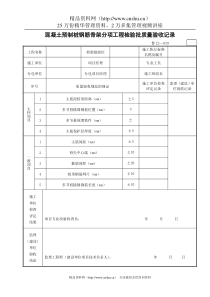 混凝土预制桩钢筋骨架分项工程检验批质量验收记录