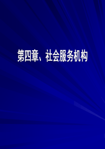 第四章社会服务机构