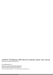 联想万全1060服务器系统用户手册