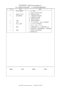 葡萄酒服务程序与标准