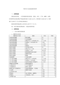 鸡西市人民医院服务收费-中国鸡西-鸡西市人民政府门户网站