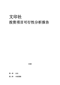 文印社店可行性分析报告