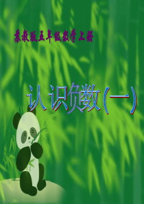 苏教版五年级上册-认识负数课件