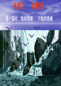 饱和溶液与不饱和溶液课件