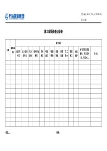 2、施工现场检查记录表