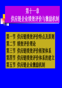 11 供应链企业绩效评价与激励机制