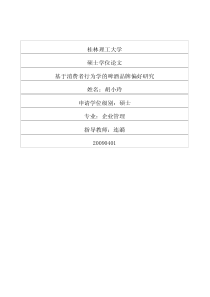 基于消费者行为学的啤酒品牌偏好研究