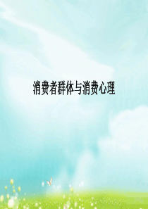 消费者群体与消费心理（PPT35页)