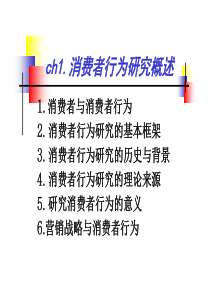 消费者行为研究概述1