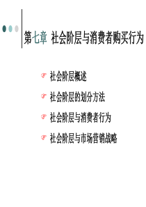 第七章社会阶层与消费者行为