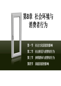 第八章社会环境与消费者行为2