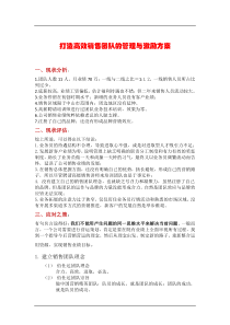 打造高效销售团队的管理与激励方案)