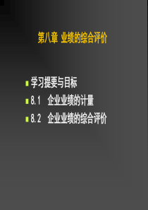第八章业绩的综合评价1