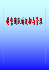 管理激励销售团队培训