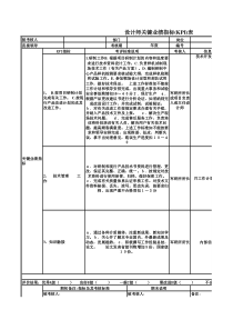 设计师关键业绩指标(KPI)表