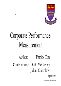贝恩－业绩评估-CorporatePerformanceMeasurement