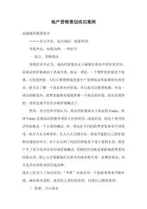 地产营销策划成功案例