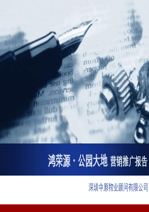 中原-深圳鸿荣源-公园大地地产项目营销推广报告