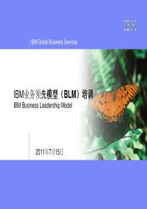 IBM公司业务领导力模型(BLM)介绍