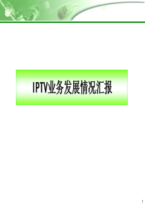 IPTV业务发展情况汇报（ppt40)(3)