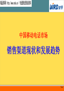 手机销售渠道报告[1]