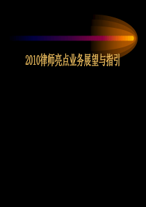 XXXX律师亮点业务展望与指引