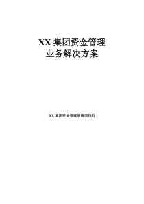XX集团资金管理系统业务解决方案V30