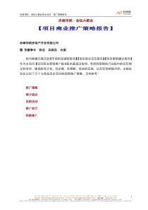 赤峰·金钰大都会·营销推广报告（定）