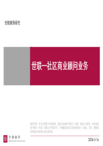 世联地产—社区商业顾问业务