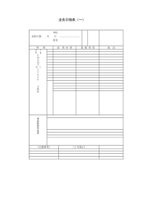 业务日报表（一）