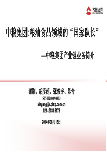 中粮集团产业链业务分析报告