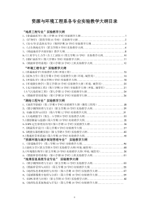 mapinfo-资源与环境工程系各专业实验教学大纲目录