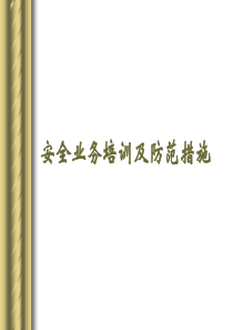 安全业务培训及防范措施