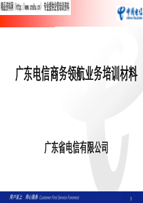 广东电信商务领航业务培训材料(PPT33页)