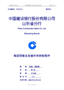 建设银行银团贷款业务操作和控制程序(20)