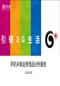 手机冲浪业务及竞品分析报告