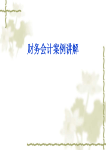案例解析财会业务课件