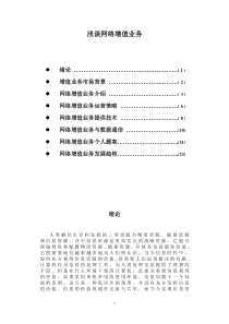 浅谈网络增值业务