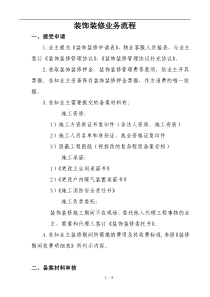物业管理公司装饰装修业务文件