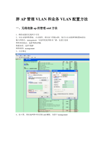 胖AP管理VLAN和业务VLAN配置方法1