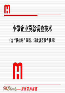 贷款业务培训06小微企业贷款调查技术