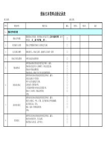 投标文件检查表