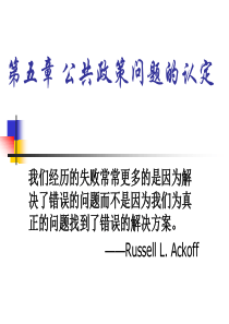 第五章公共政策问题的形成与.