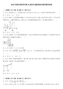 2010年湖北省黄冈市第25届初中语数英综合测评数学试卷