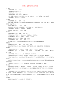 初中语文基础知识点归纳2