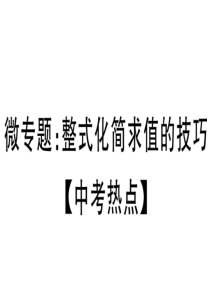 新编文档-微专题：整式化简求值的技巧【中考热点】-精品文档