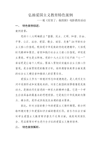 弘扬爱国主义教育特色案例