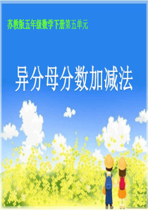 苏教版五年级数学下册《异分母分数加减法》