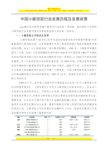 中国小额贷款行业发展历程及前景