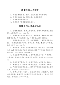 苗圃工作职责